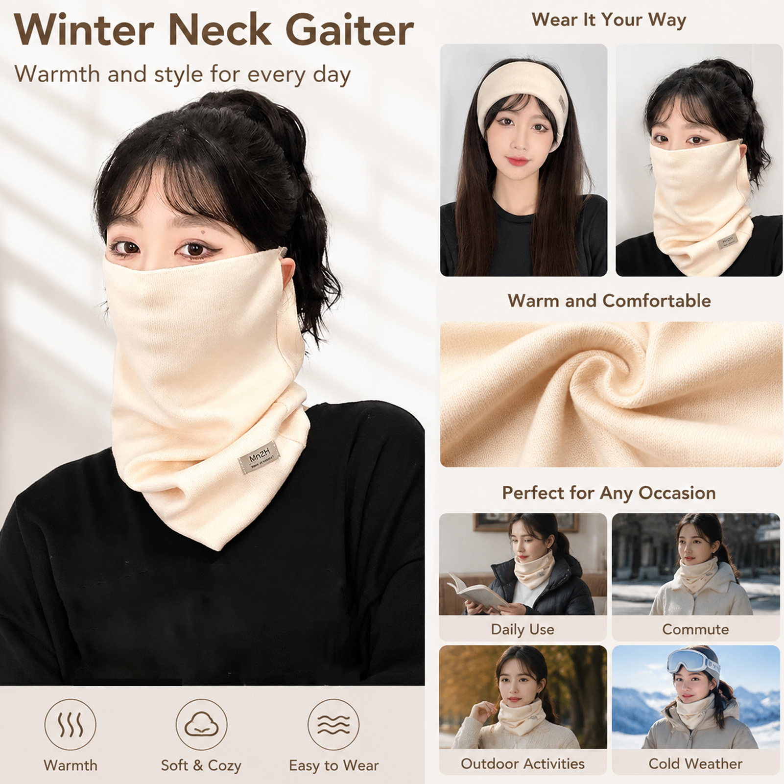 Warm Neck Gaiter Fleece Lined  - огляд і ціна Neck Gaiter Fleece